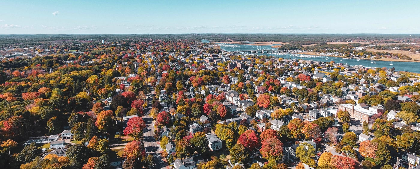 Aerial image of Massachusetts