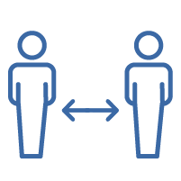 icon of two people with arrow in between