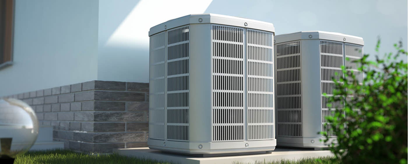 Outdoor energy efficient residential heat pump units