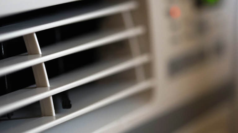 An energy efficient room air conditioner close up